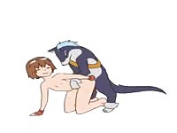 Dog releasing its orgasm inside the pussy of teen in beastiality cartoon