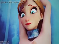Disney frozen Elsa and Ana on BDSM hentai porn