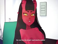 Sex hentai demon getting smashed by her classmates