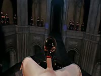 BSDM hentai porn with 3D slut sucking big dick