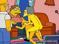 Extremely horny busty cartoon bitch having wild fucking in public 