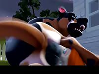 Hot dog sex with young lady in beastiality cartoon