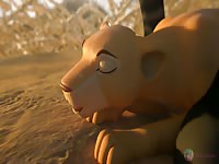 Furry animal girl got fucked by a huge zebra hentai dick