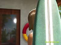 Slutty and busty 3D lesbians loves joining group sex