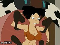 Slut got fucked by a huge bug from behind in beastiality hentai