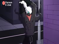 Dark horny monster sucking and deepthroating muscular cock