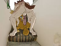 Wild horny animated cheetah dude anal fucking birds tight holes