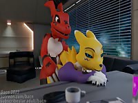 Hot 3D pikachu looking sexy while sucking dragon erect dick