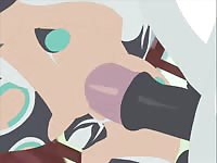 Gigantic horse dick wrecking a hentai whore's pussy