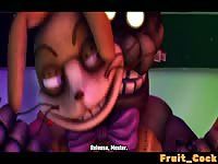 Creepy 3D slutty bunny getting intense anal fuck by scary monster 