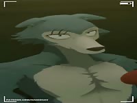 Furry dog giving blowjob to a tiger in animal porno