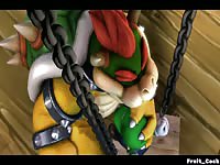 Dominant monster forced luigi to swallow his hot cum