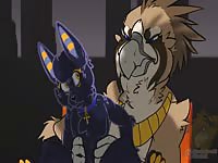Cat animal girl got fucked by bird in furry hentai