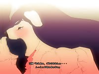 Animal girl dog swallows cum after intense blowjob