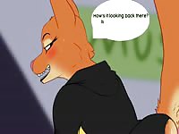 Animal girl got banged in public by a huge hard dick