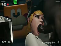 3D girl blowjobs a fat dude and got fucked hard from behind