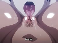 Hot and sexy anime girl with big tits receives creampie