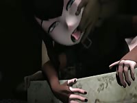 3D teen girl got dominated by two old men