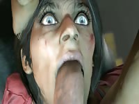 Slut got hard fucked by dog and goes crazy in hentai beastiality porn