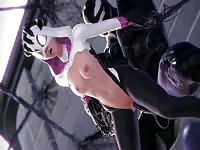 Tentacle monster raping spider girl gwen in hentai porn