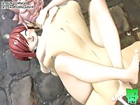 Hot public sex with anime girl getting banged by multiple dick