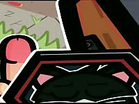 Horny furry animal dude masturbating his huge hard dick