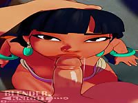 Sexy teen swallows cum after giving blowjob in anime porno